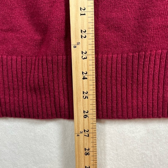 NWT J. Crew Rugged Merino Wool Blend Red Crewneck Pullover Sweater Classic C24 - Picture 8 of 9